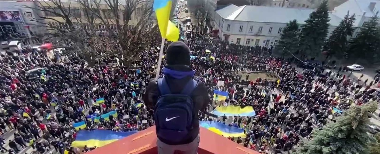 Мітинг проти окупантів у Херсоні