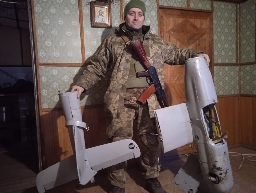 Сергій Лило з  бойовим трофеєм