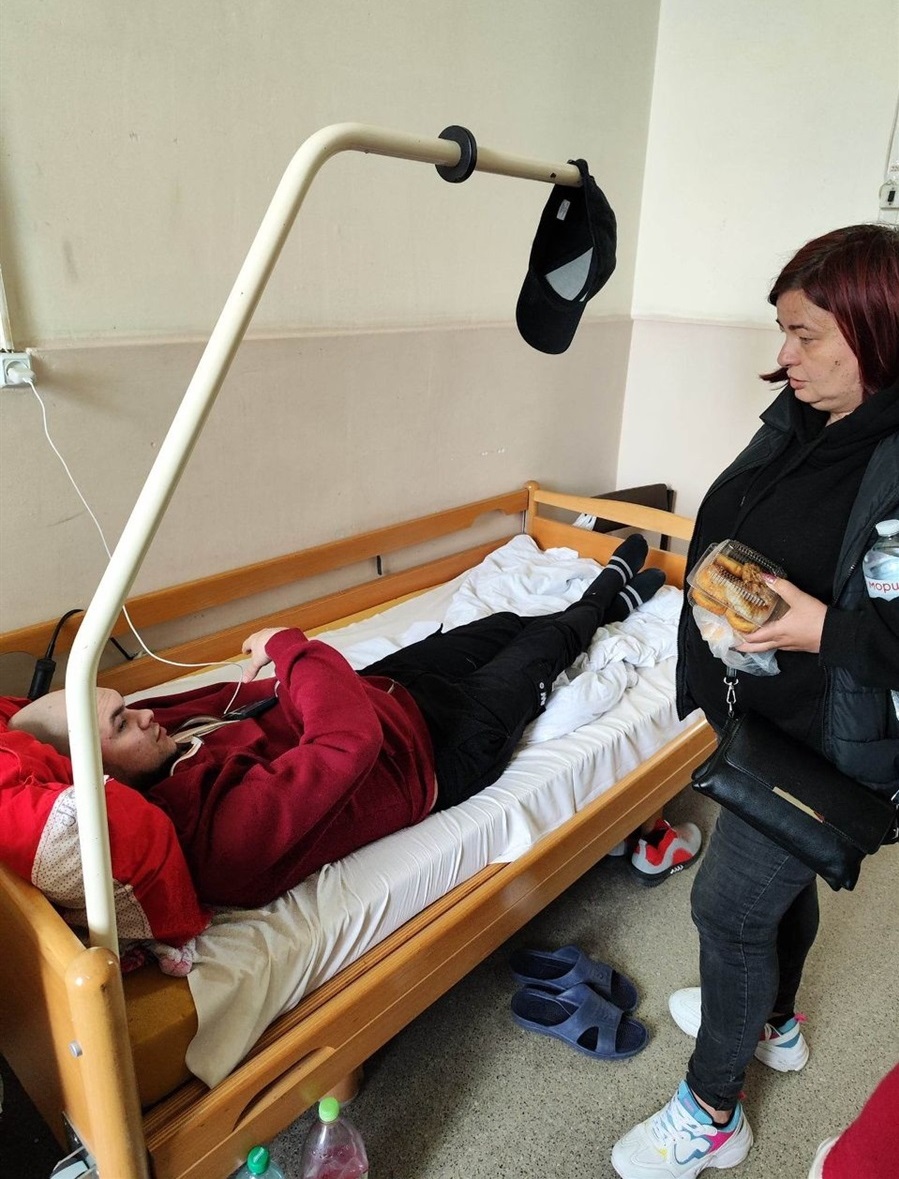 Під час відвідування одного з поранених захисників