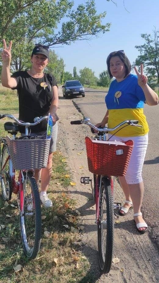 Учасниці благодійного велозабігу