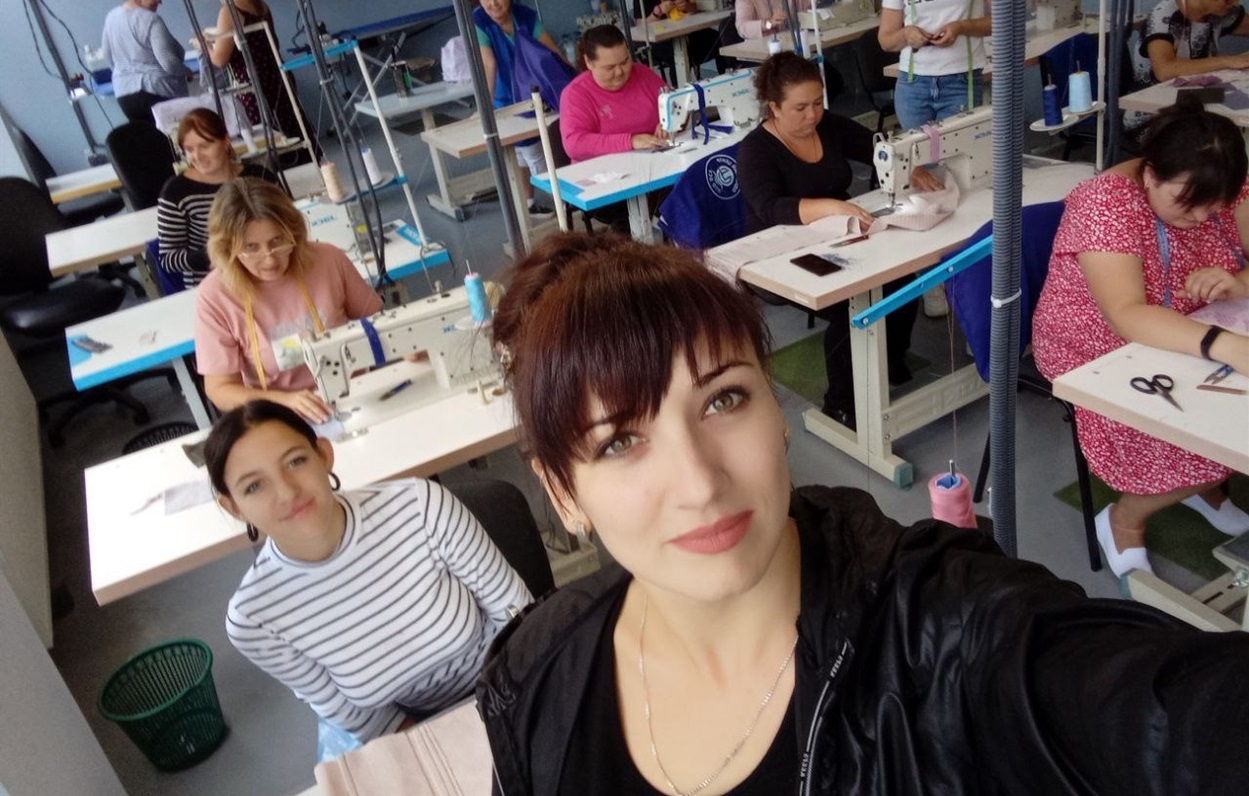 Під час навчання на курсах швачок