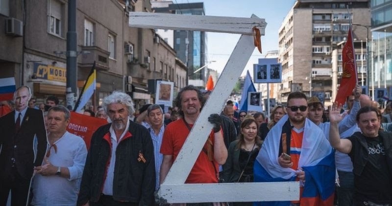 Прорашистські мітинги в підтримку московитів у війні проти України відбувалися в столиці Сербії - Белграді постійно, особливо в перші місяці війни.