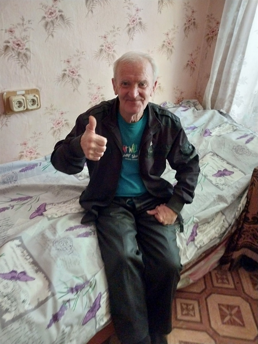 Один з мешканців притулку