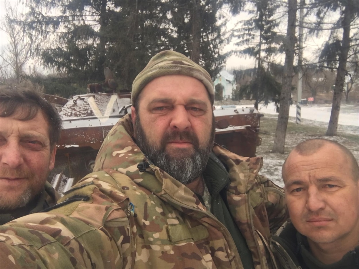 На Донеччині Праворуч- Микола Котенок, в центрі - Сеогій Казнадій  ("Гєра").