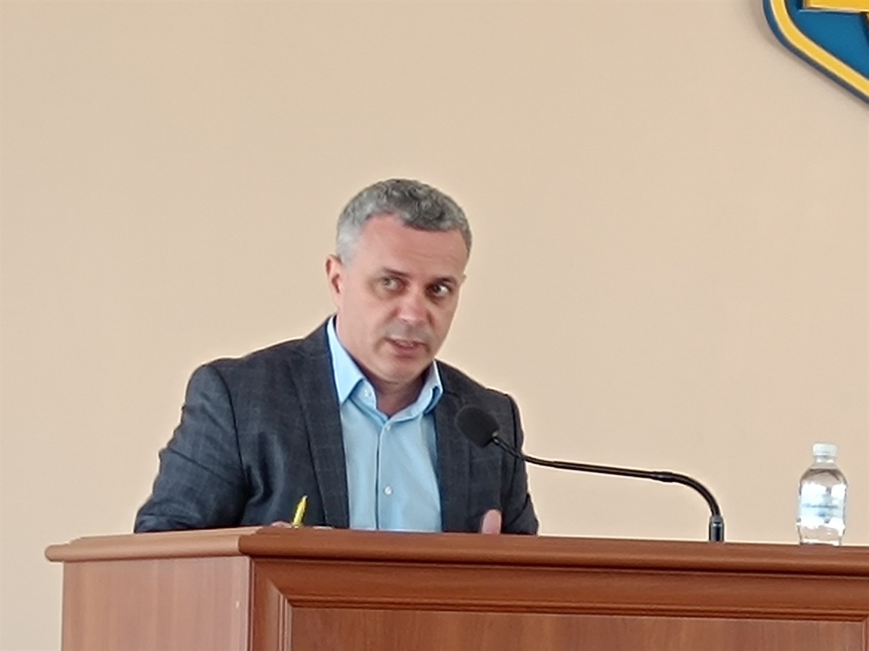 Звітує Балтський міський голова Сергій Мазур