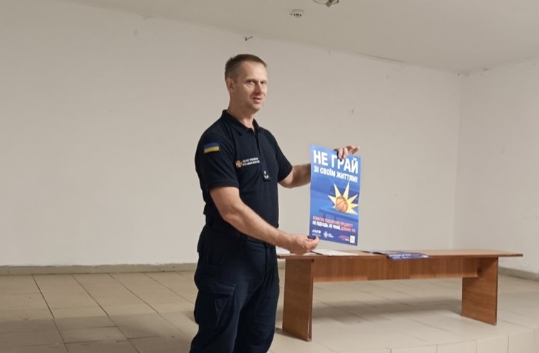 Юрій Долженко під час проведення  навчання