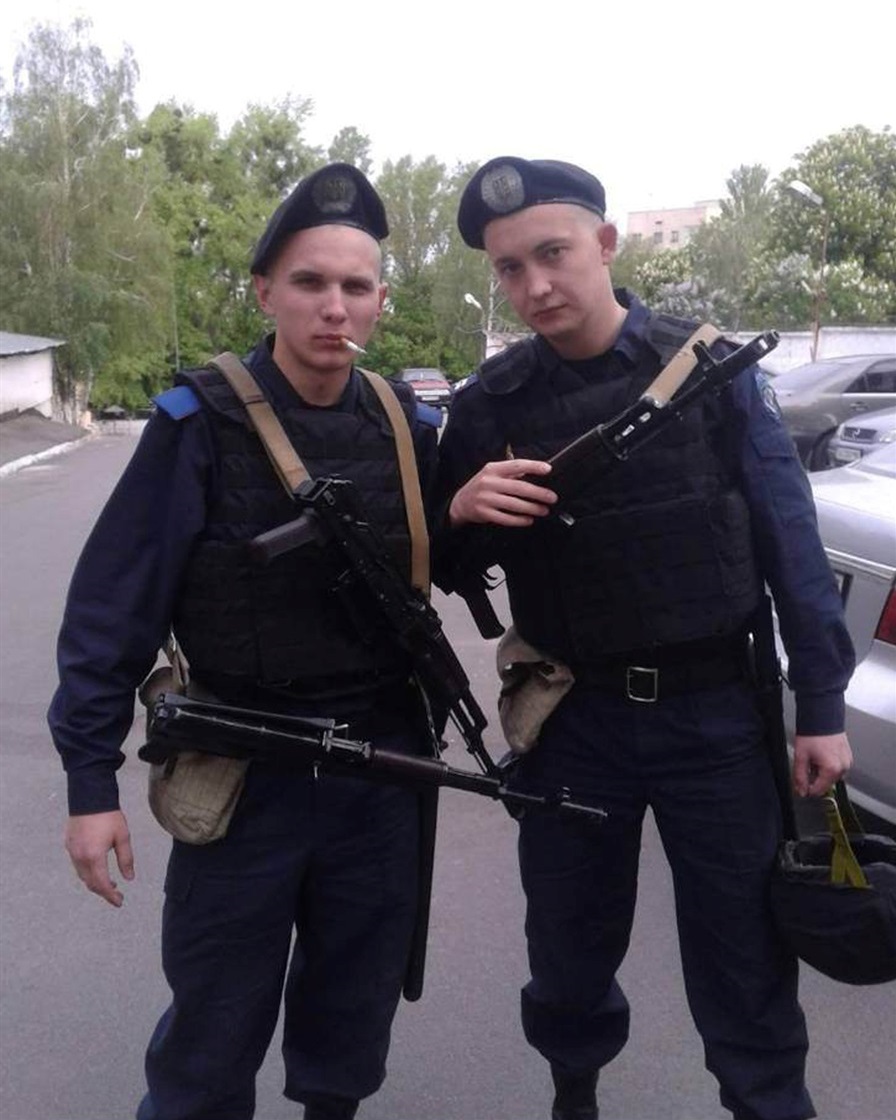 Олексій з другом під час служби в Нацгвардії